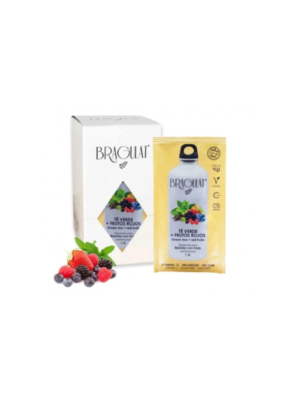 Bebida soluble de té verde y frutos rojos