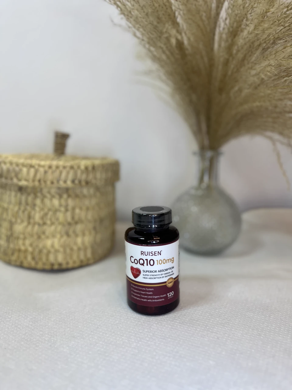 CoQ10 100mg - Absorción Superior con Omega-3 y BioPerine (120 Cápsulas)